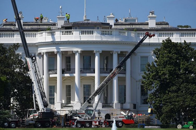 Renovasi White House saat masa kepemimpinan Donald Trump