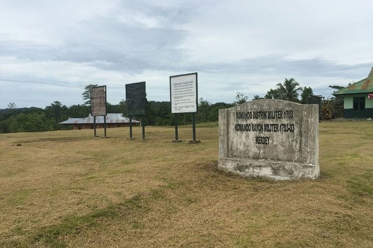 Bandara Merdey dan kantor Rayon Militer di Distrik Merdey