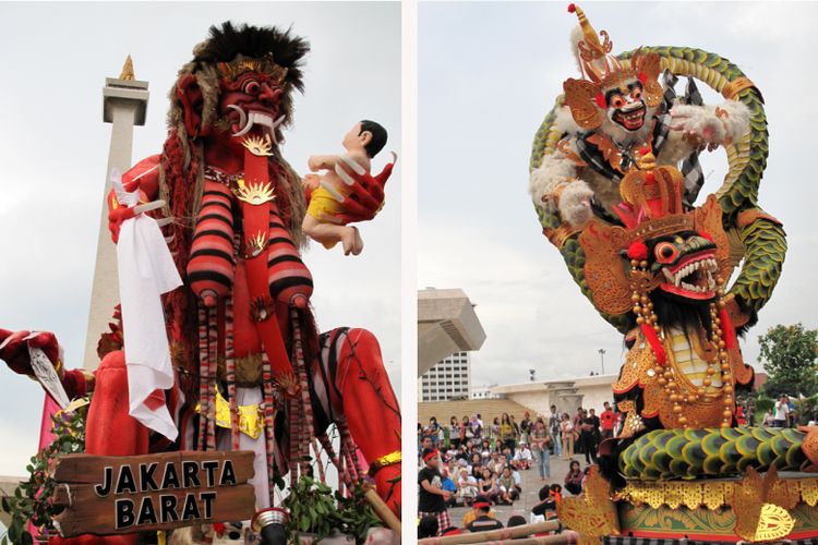 Perayaan menjelang Nyepi masyarakat Bali pemeluk Hindu, pada Tahun Saka 1932, tanggal 15 Maret 2010, di Monas, Jakarta Pusat.