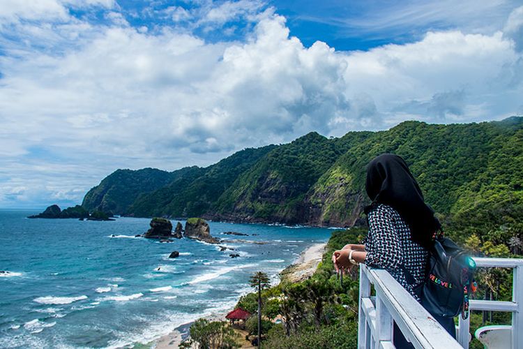 Keindahan Tanjung Papuma dari Siti Hinggil yang seolah seperti di Selandia Baru.