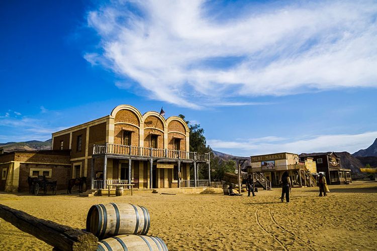 Syuting film koboi di Gurun Tabernas, Spanyol.