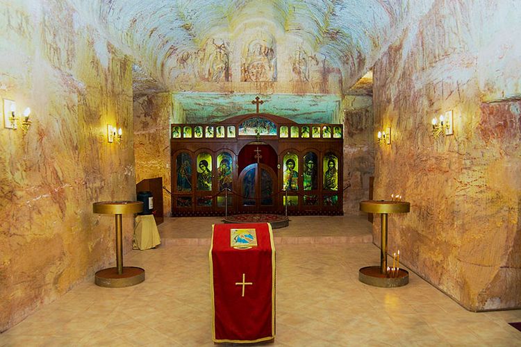 Gereja Bawah Tanah di Coober Pedy, Australia Selatan.