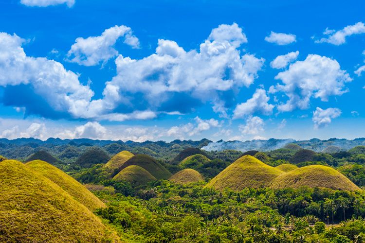 Hamparan Perbukitan di Chocolate Hills Bohol, Filipina.