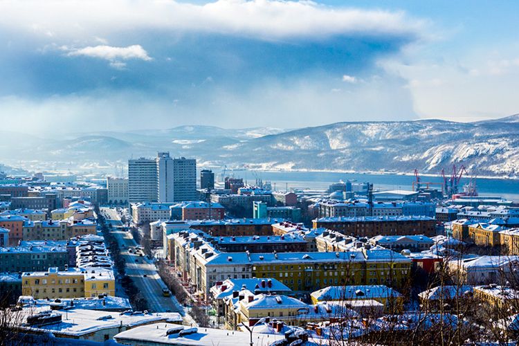 Kota Murmansk di Negara Russia.