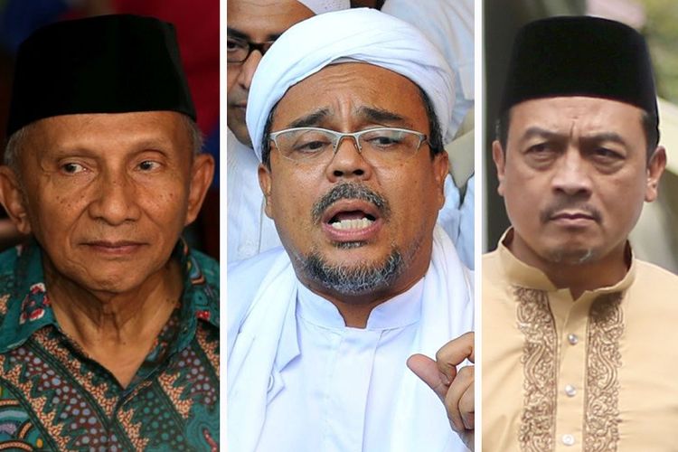 Amien Rais, Rizieq Shihab, Bachtiar Nasir.