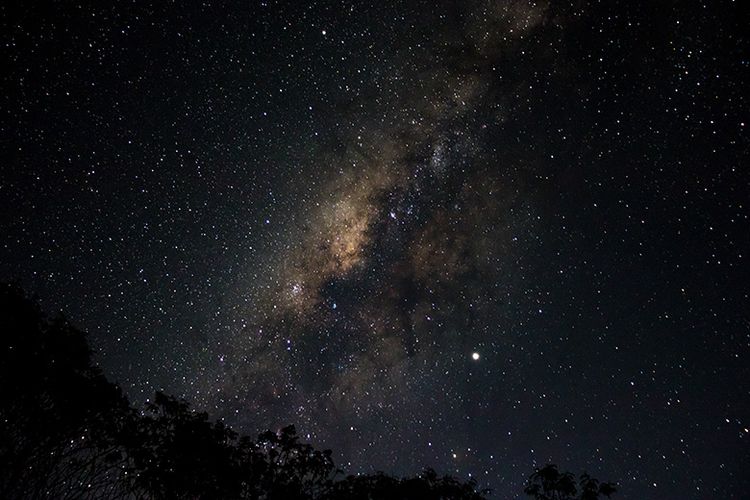 Bimasakti atau Milky Way yang Tersaji di Pos III Pendakian Gunung Sindoro via Tambi.