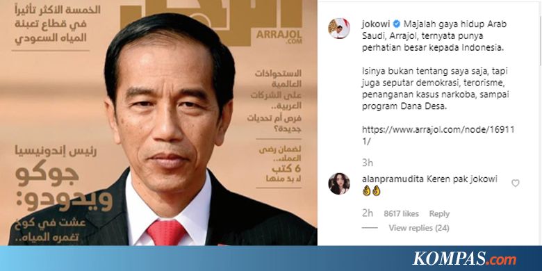 Jadi Sampul Majalah Arab Saudi, Jokowi Kisahkan Pernah Nyaris Bangkrut