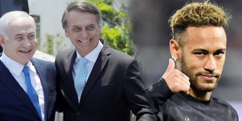 Bintang sepakbola Brasil, Neymar Jr kembali menuai kecaman setelah tampil dalam video tentang penerimaan  undangan dari Presiden Brasil, Jair Bolsonaro dan Perdana Menteri Israel, Benyamin Netanyahu untuk mengunjungi negara itu.