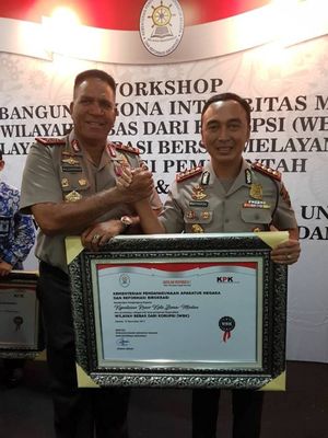 Polrestabes Medan yang meraih penghargaan predikat Pembangunan Zona Integritas Wilayah Bebas dari Korupsi (WBK)