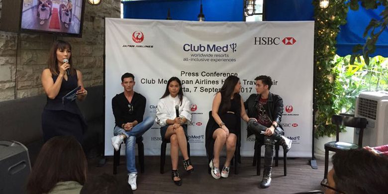 Konferensi pers Club Med, Japan Airlines & HSBC Travel Fair di Central Park Mall, Kamis (7/9/2017). Club Med, Japan Airlines & HSBC Travel Fair berlangsung 7-10 September 2017.