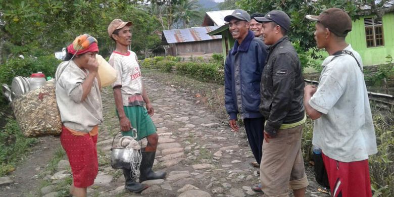 Suasana pedesaan di Kecamatan Elar, Kabupaten Manggarai Timur, Flores, NTT, Senin (29/1/2018).