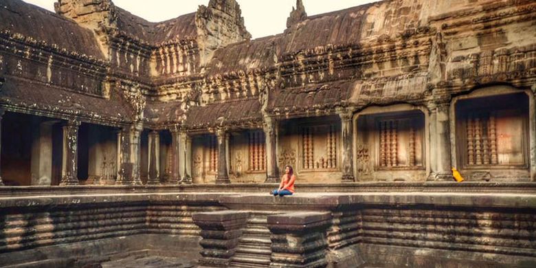 Kuil Angkor Wat di Kamboja.