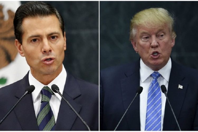 Presiden Meksiko Enrique Pena Nieto dan Presiden Amerika Serikat Donald Trump