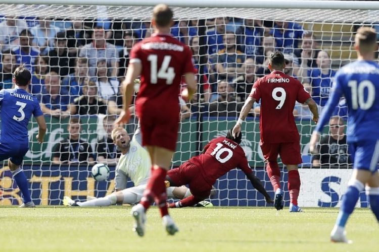 Liverpool menang tipis atas Leicester City pada pertandingan pekan ketiga Premier League di Stadion King Power, 1 September 2018. 