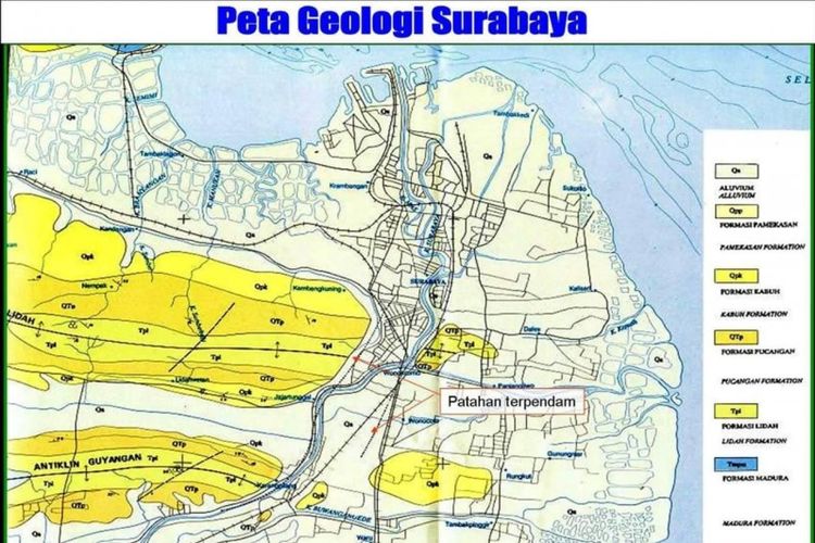 Peta Geologi Kota Surabaya
