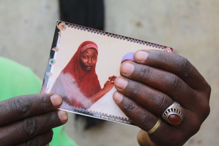 Hauwa, salah satu dari 276 siswi yang diculik oleh Boko Haram pada 14 April 2014. (AFP/AUDU ALI MARTE)