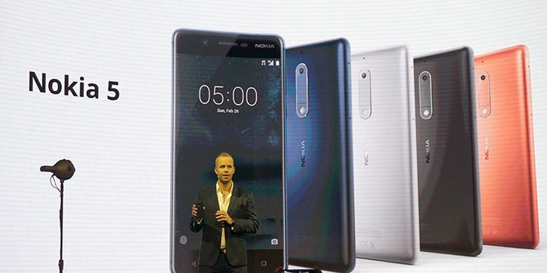 Nokia 5 saat dirilis di ajang MWC di Barcelona, Minggu (26/2/2017).