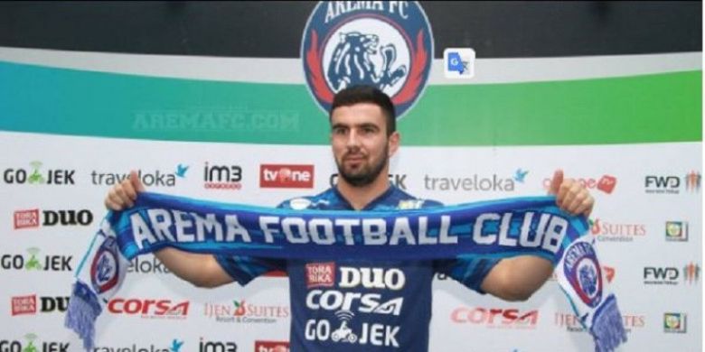 Ahmet Atayew resmi diperkenalkan sebagai pemain Arema FC di Kantor Arema FC, Selasa (8/8/2017).