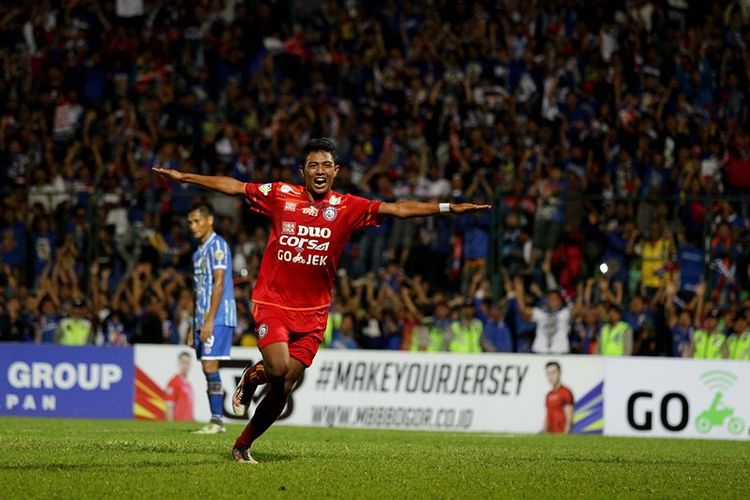 Penyerang muda Arema FC, Dedik Setiawan.