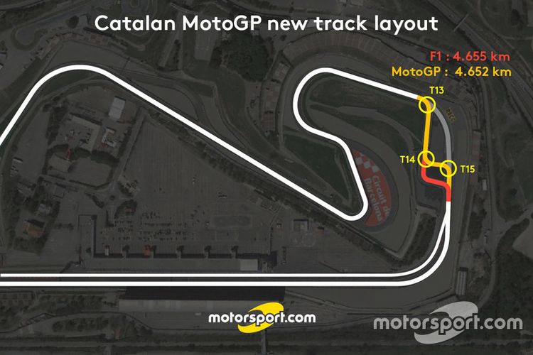 Layout baru trek MotoGP sirkuit Barcelona-Catalunya 2017.