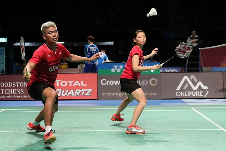 Pasangan ganda campuran Indonesia, Praveen Jordan/Debby Susanto, tampil pada laga semifinal Australia Terbuka 2017, di Sydney Olympic Park, Sabtu (24/6/2017).