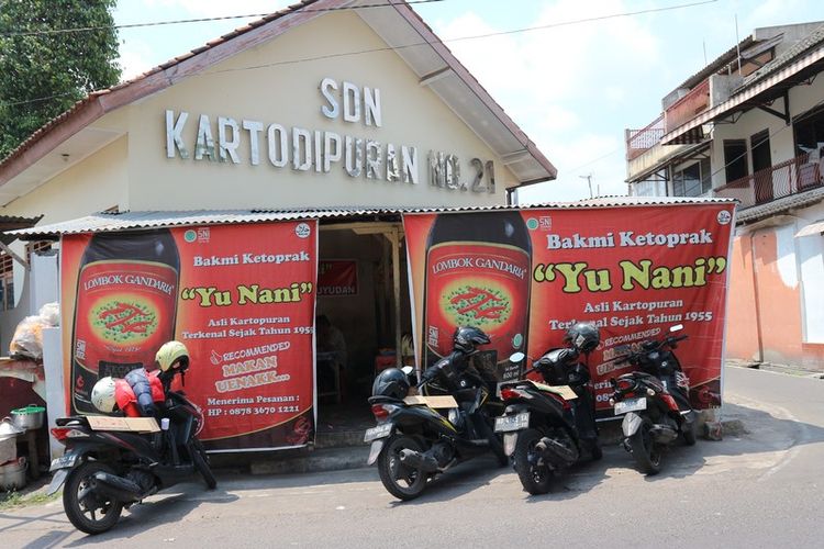 Lokasi warung makan Bakmi Ketoprak Yu Nani di Solo, Jawa Tengah. 