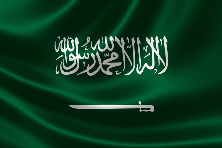 Bendera Arab Saudi.