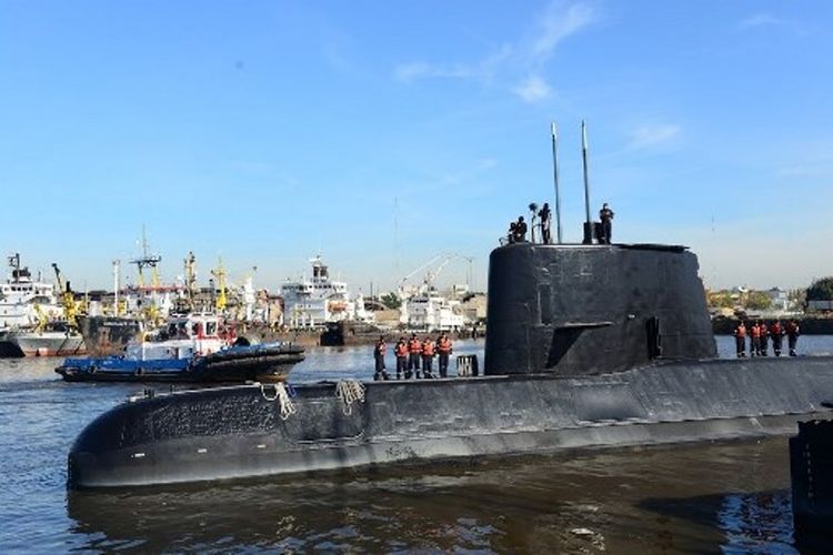 Gambar Kapal Selam Argentina ARA San Juan pada 18 November 2014, di Buenos Aires, Argentina. (AFP/Angkatan Laut Argentina)