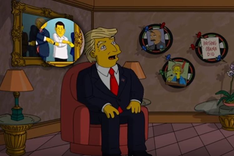 Gambar episode terbaru The Simpsons Mueller Meets Trump yang memperlihatkan Presiden Filipina, Rodrigo Duterte (14/12/2017).