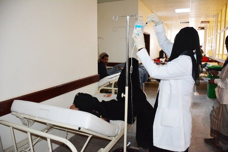 PBB memprediksi penderita kolera di Yaman akan mencapai 994.751 orang hingga 17 Desember 2017. (WHO)