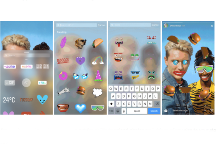Fitur GIF di Instagram Stories.