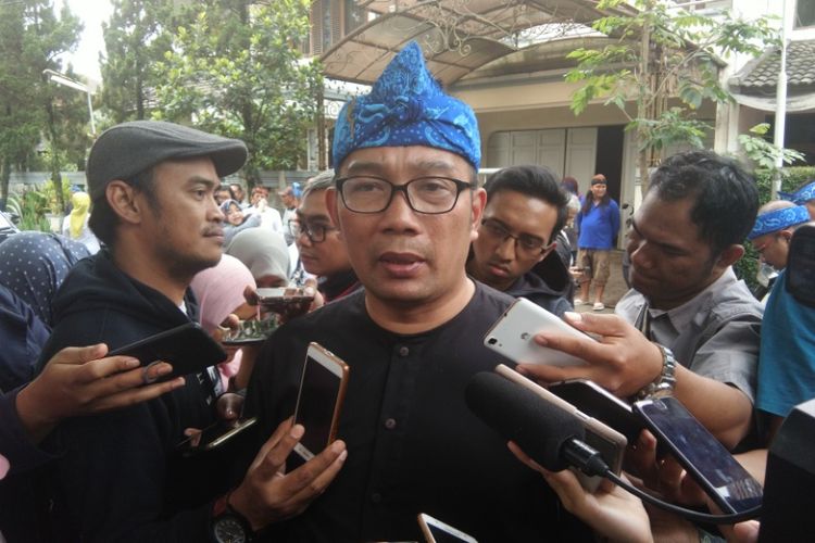Wali Kota Bandung Ridwan Kamil saat ditemui seusai peresmian taman Cikapundung Regol, Rabu (7/2/2018).
