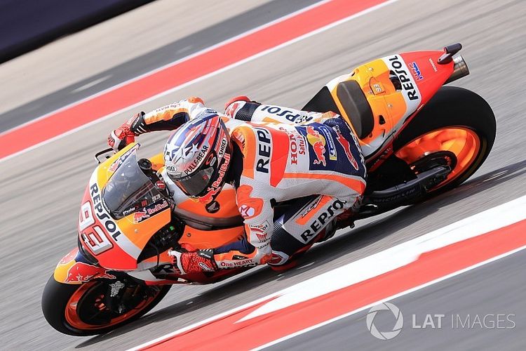 Pebalap Repsol Honda Marc Marquez di GP Austin.