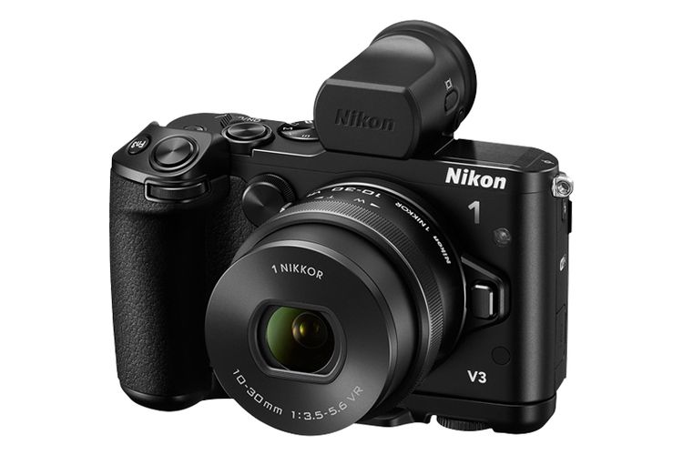 Nikon 1 V3, salah satu tipe kamera mirrorless Nikon yang dinyatakan berhenti produksi