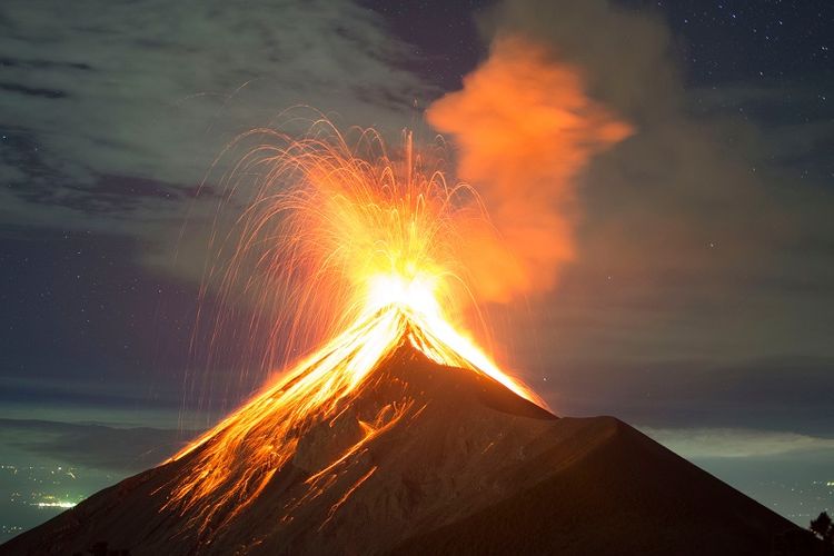 Gunung Fuego, Guatemala.