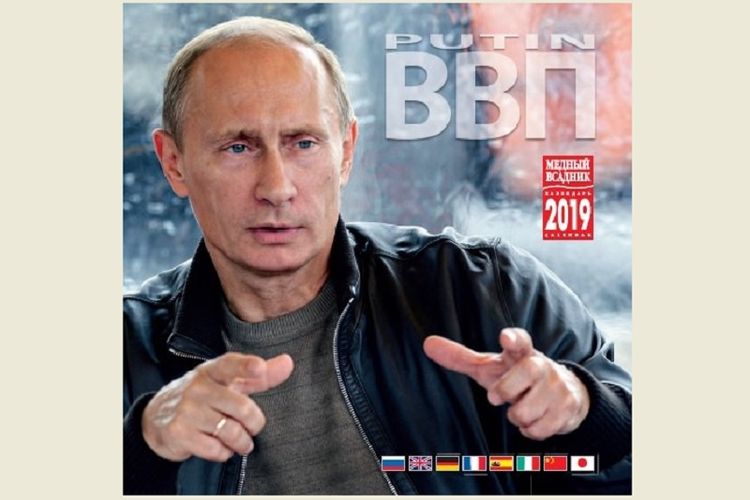 Kalender 2019 yang menampilkan foto-foto Presiden Rusia Vladimir Putin mendominasi penjualan di Jepang. (Japan Today).