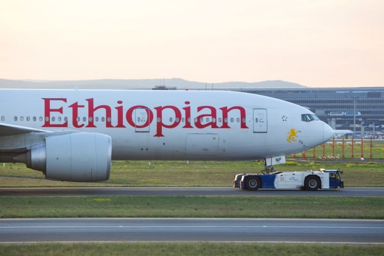 Pesawat maskapai Ethiopian Airlines. (Shutterstock)