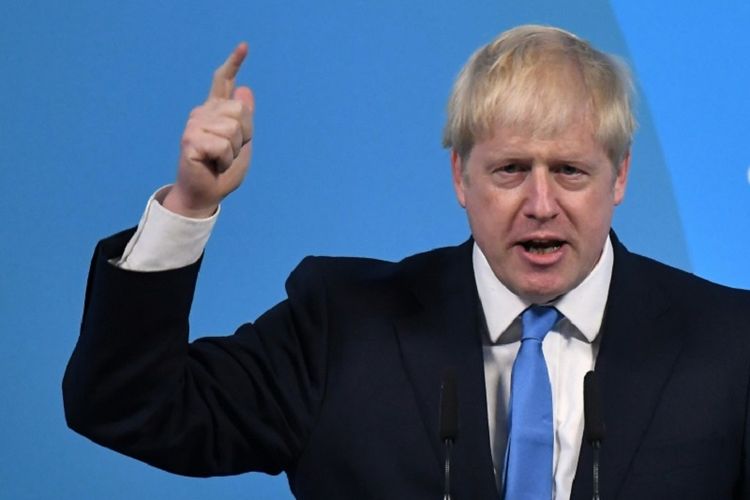 Perdana menteri terpilih Inggris Boris Johnson menyampaikan pidato kemenangannya setelah terpilih sebagai Pemimpin baru Partai Konservatif, Selasa siang (23/7/2019) waktu setempat