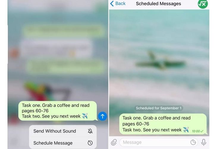 Fitur penjadwalan pesan di Telegram