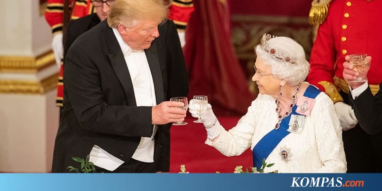 Dijamu Makan Malam Kerajaan yang Mewah Trump Puji Ratu 