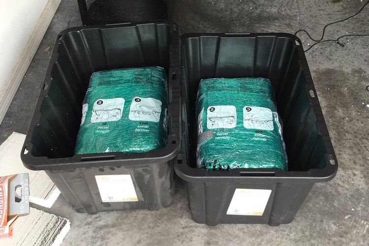 Bungkusan ganja seberat lebih dari 29 kg yang ditemukan ada di dalam paket pelanggan Amazon.