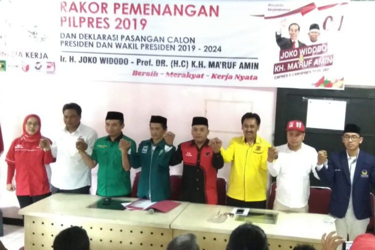 Para ketua parpol pengusung Joko Widodo-Maruf Amin siap rebut 70 persen suara warga Sumedang di Pilpres 2019 ini.