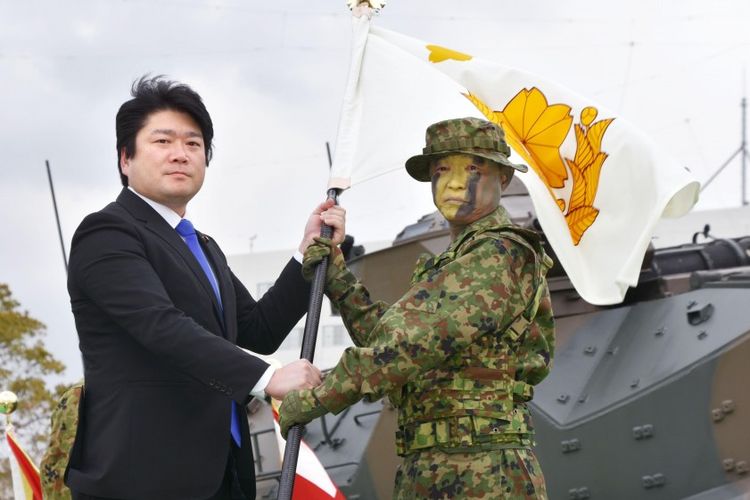 Pasukan Pertahanan Diri Jepang (SDF) meresmikan pembentukan unit amfibi pertamanya, Sabtu (7/4/2018).