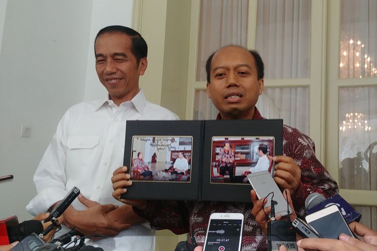 Kepala Pusat Data, Informasi, dan Humas Badan Nasional Penanggulangan Bencana (BNPB) Sutopo Purwo Nugroho bertemu Presiden Joko Widodo di Istana Bogor, Jumat (5/9/2018) siang.