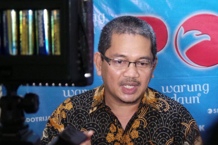 Juru bicara Komisi Yudisial (KY), Farid Wajdi, saat menghadiri diskusi di kawasan Cikini, Jakarta Pusat, Sabtu (29/4/2017).