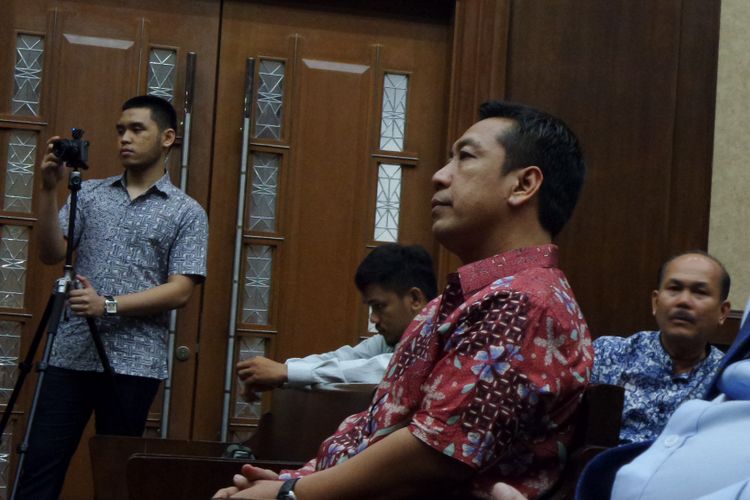 Kamaludin saat diperiksa sebagai terdakwa di Pengadilan Tipikor Jakarta, Senin (7/8/2017).