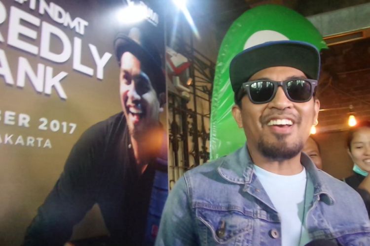 Glenn Fredly dalam jumpa pers konser #TNDMT untuk Slank di H Gourmet, Jakarta Selatan, Kamis (14/9/2017).