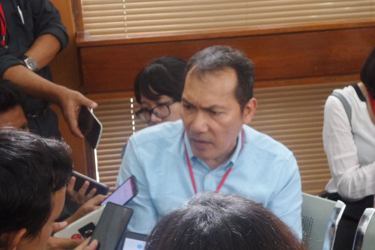 Wakil Ketua KPK Saut Situmorang di Pengadilan Negeri Jakarta Selatan, Selasa (26/9/2017).