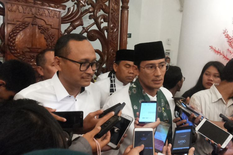 Wakil Gubernur DKI Jakarta Sandiaga Uno  di Balai Kota DKI Jakarta, Kamis (26/10/2017). 