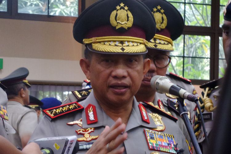 Kapolri Jenderal Pol Tito Karnavian di Rupatama Mabes Polri, Jakarta, Rabu (11/1/2018).
